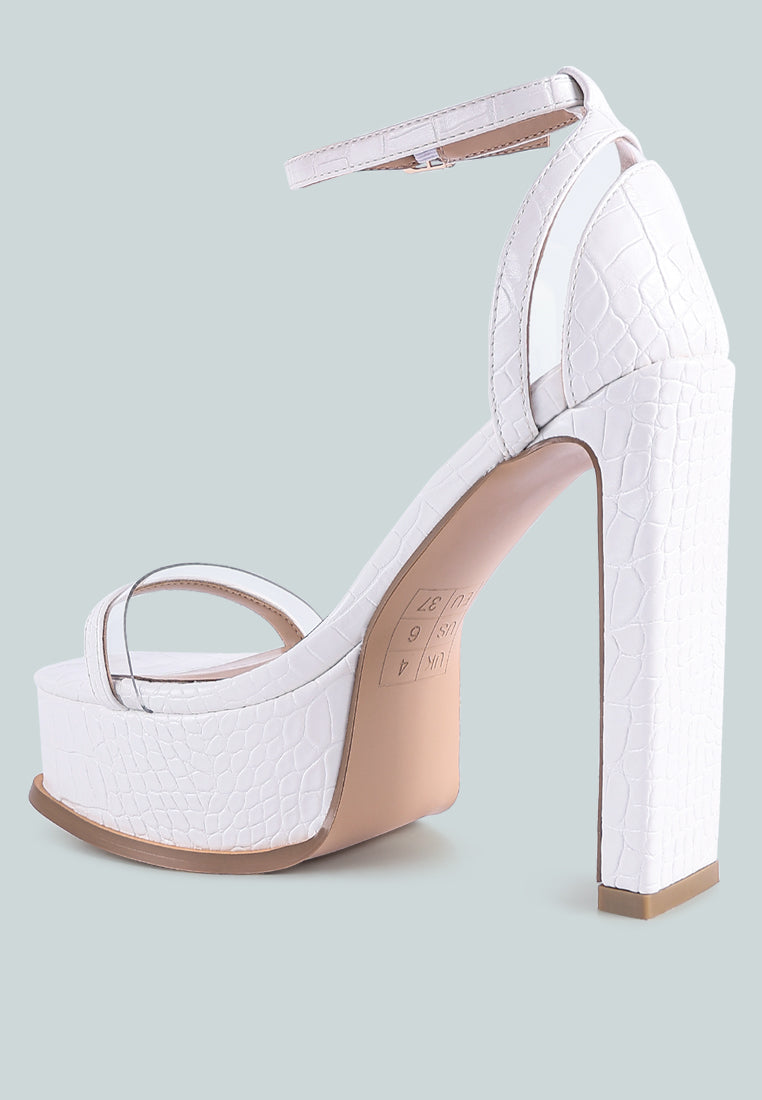 cutlass high heeled chunky sandals by ruw#color_white