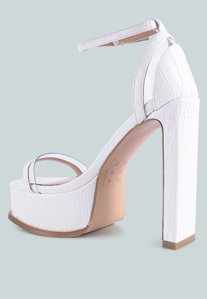 cutlass high heeled chunky sandals by ruw#color_white