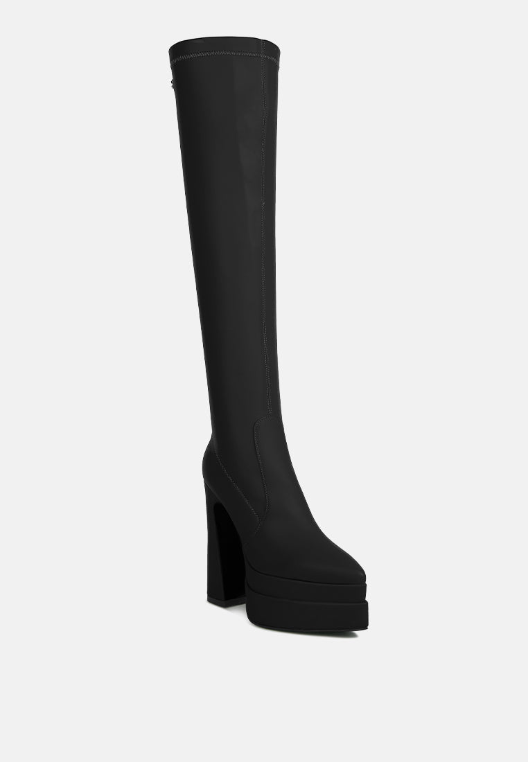 cyber punk high platform long boots by ruw#color_black