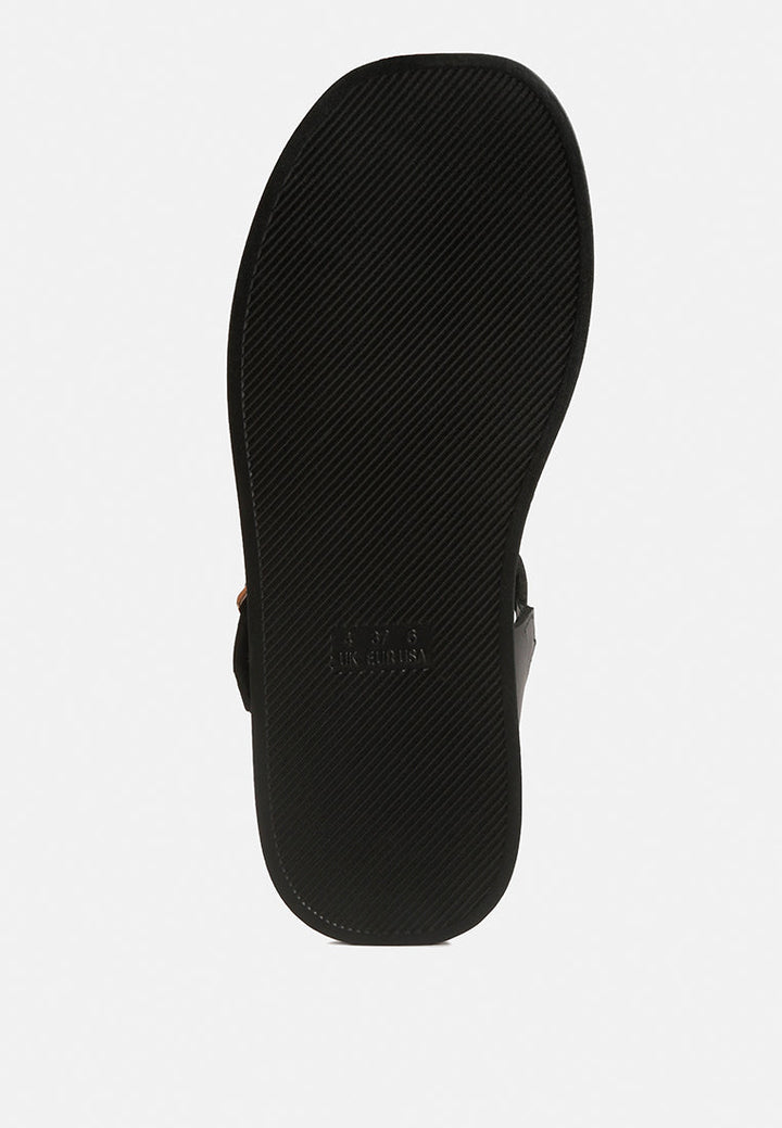 dacosta genuine leather gladiator platform sandals by ruw#color_black