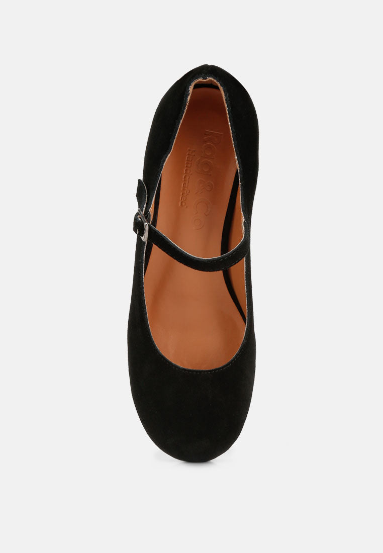 dallin suede block heel mary janes by ruw#color_black