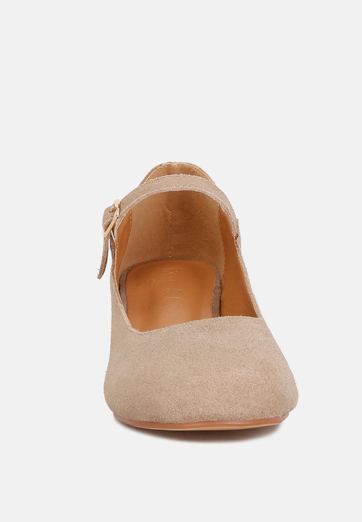 dallin suede block heel mary janes by ruw#color_sand
