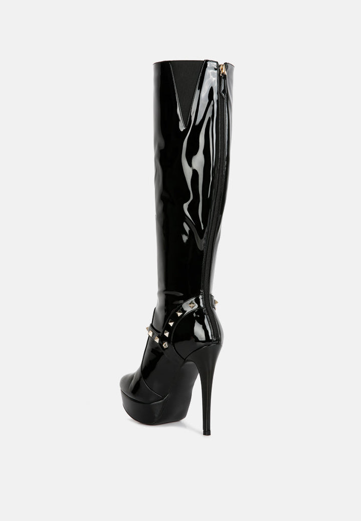 daphne stiletto heeled mid calf boots by ruw#color_black