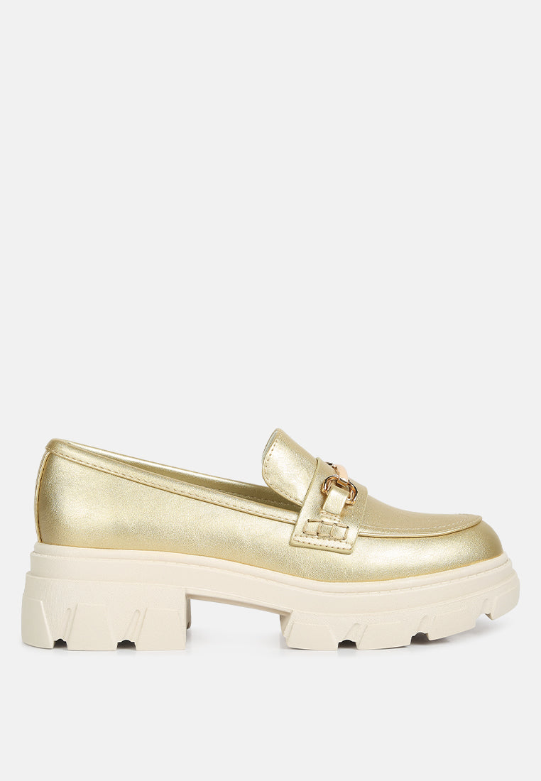 darlina metallic platform loafers by ruw#color_champagne-gold