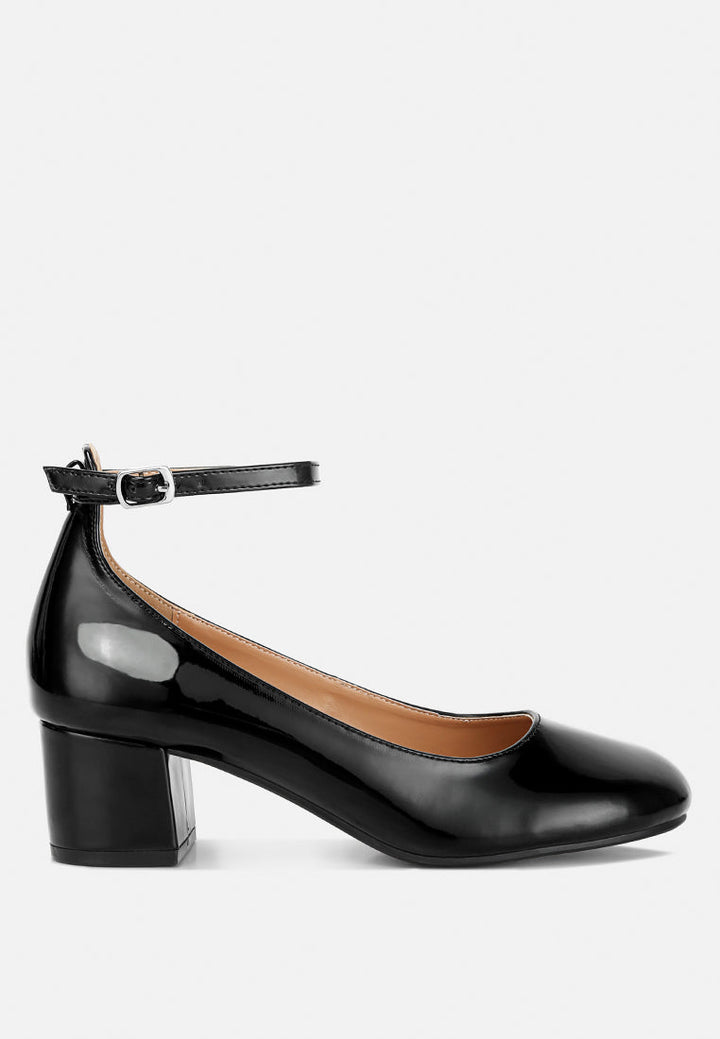 debbie ankle strap low block heel sandals by ruw#color_black