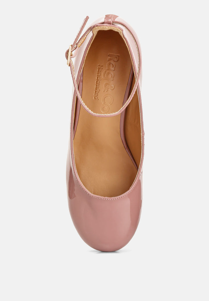 debbie ankle strap low block heel sandals by ruw#color_blush