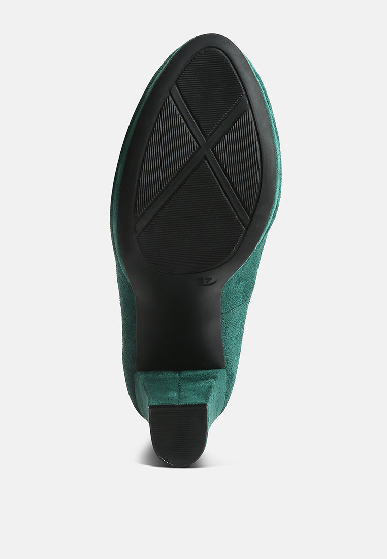 delia seude block heel pumps by ruw#color_green