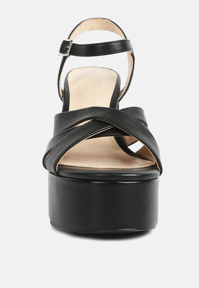 de vil crisscross straps slim block heel sandals#color_black