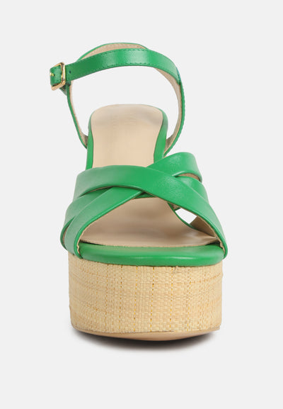 de vil crisscross straps slim block heel sandals#color_green