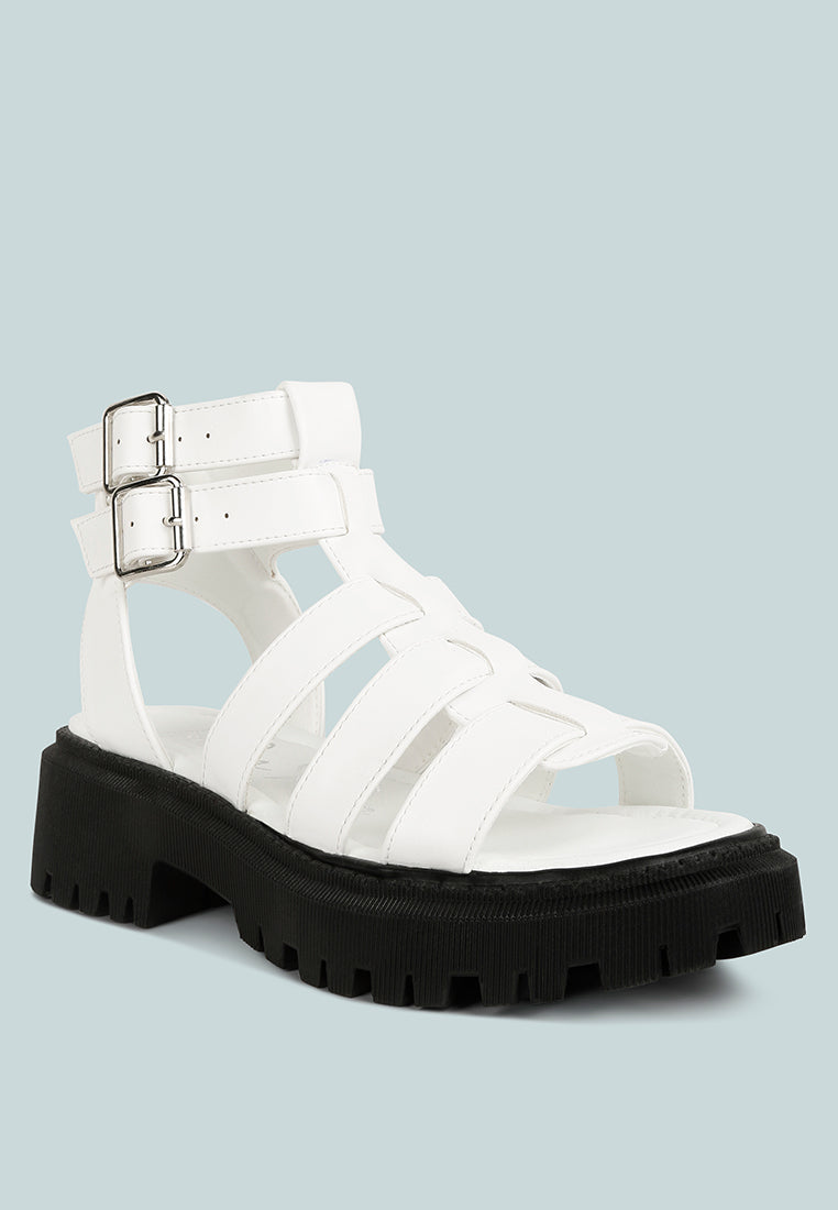 dewey chunky gladiator sandals by ruw#color_white