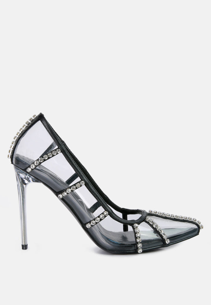 diamante clear stiletto heel pumps by ruw#color_black