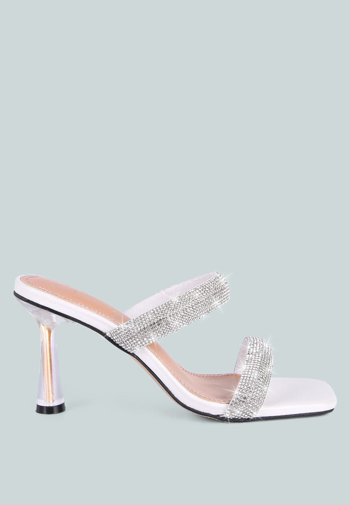 dolls diamante mid heel slide sandals#color_white