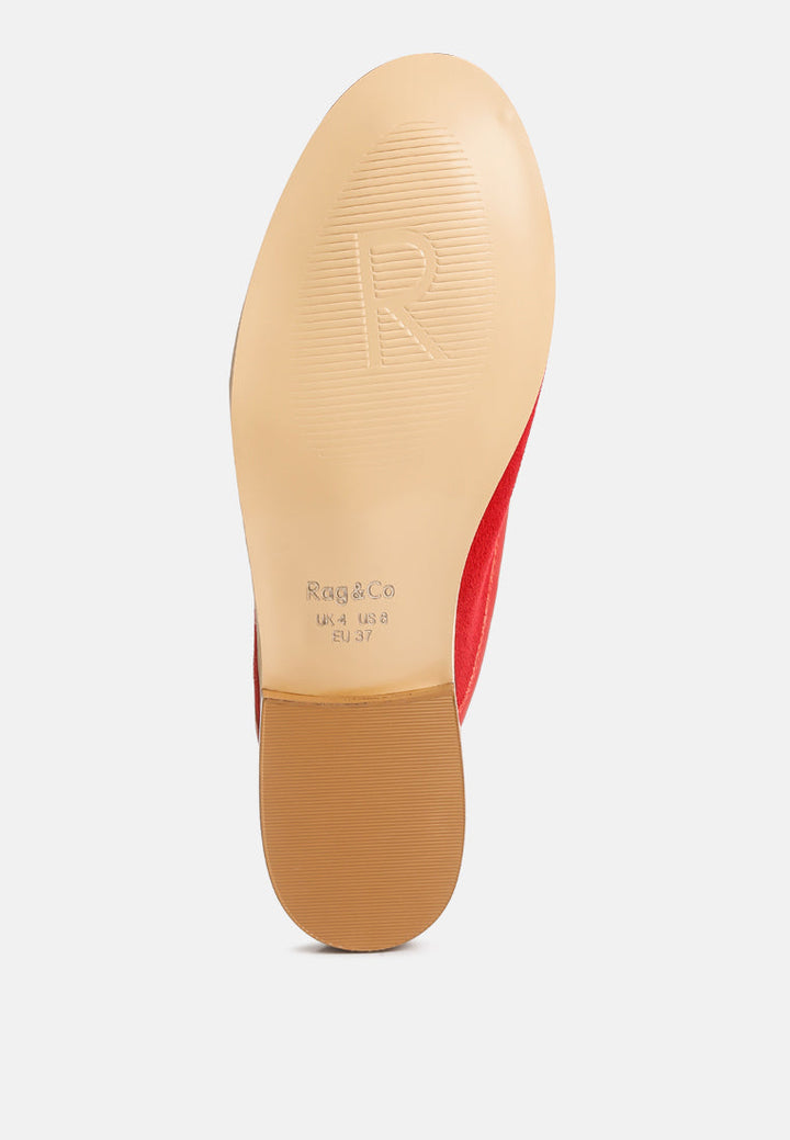 edmanda tassle detail leather mules by ruw#color_red