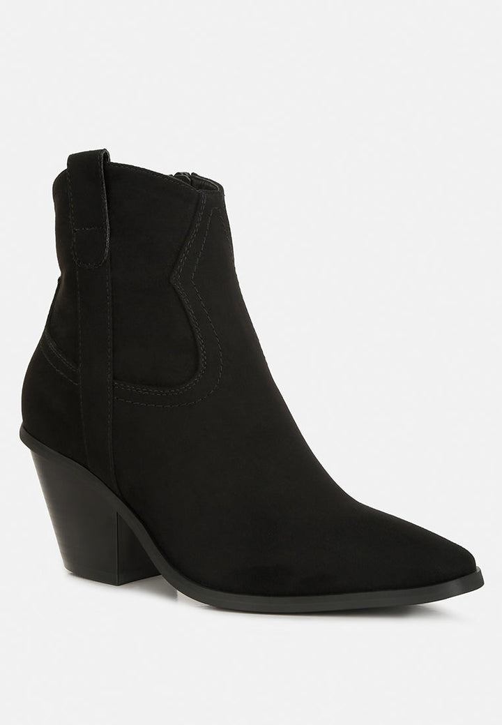 elettra ankle length cowboy boots by ruw#color_black