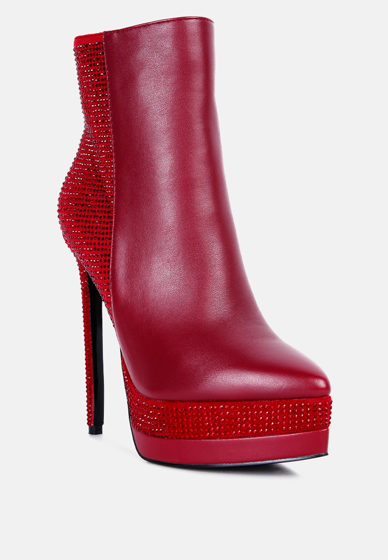 encanto high heeled ankle boots by ruw#color_burgundy