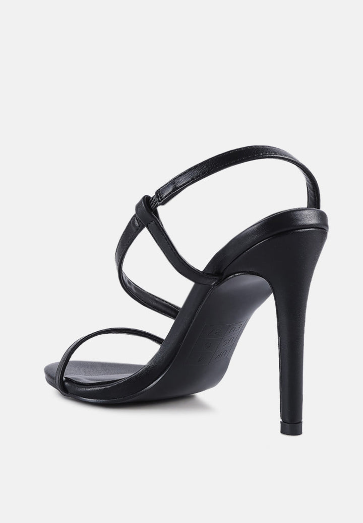 epoque heeled strappy slingback sandals by ruw#color_black
