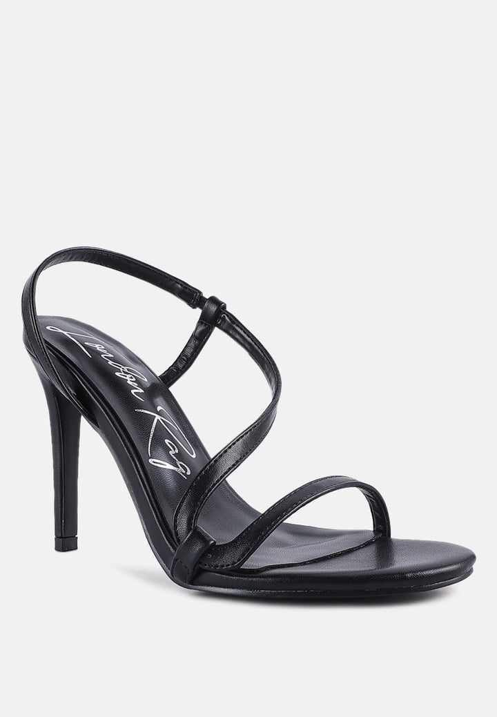 epoque heeled strappy slingback sandals by ruw#color_black