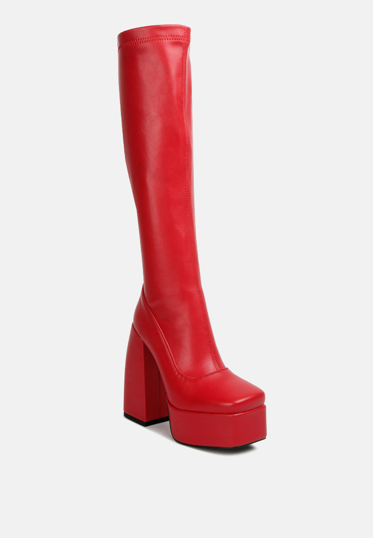 fanning platform long boots by ruw#color_red