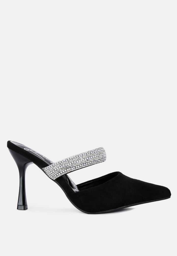 fauci diamante strap heeled mules by ruw#color_black
