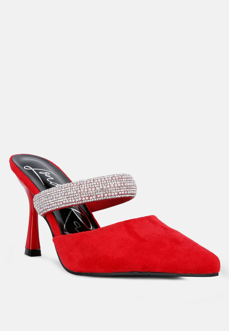 fauci diamante strap heeled mules by ruw#color_red