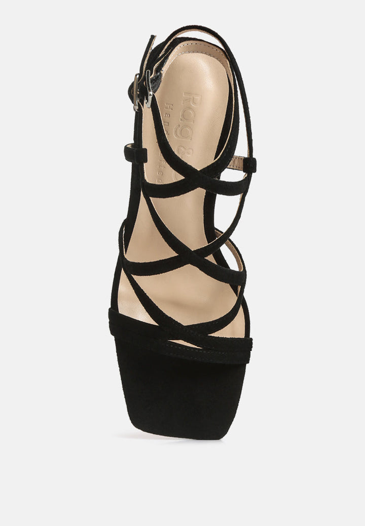 fiorella strappy block heel sandals by ruw#color_black
