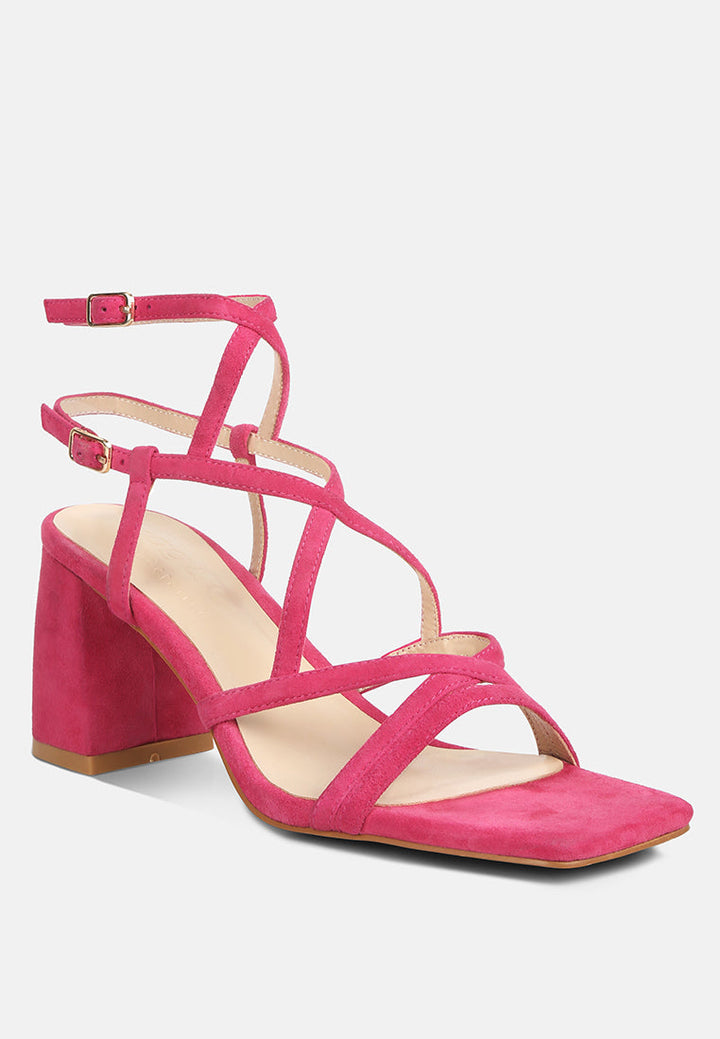 fiorella strappy block heel sandals by ruw#color_fuchsia