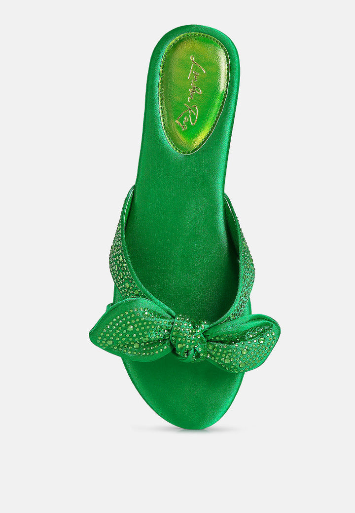fleurette bow flat sandals by ruw#color_green
