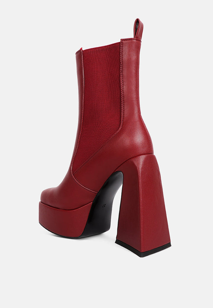 frosty high platform block heel chelsea boot by ruw#color_burgundy