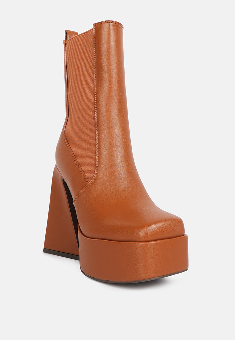frosty high platform block heel chelsea boot by ruw#color_tan