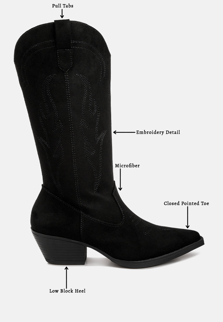 ginni embroidered calf boots by ruw#color_black