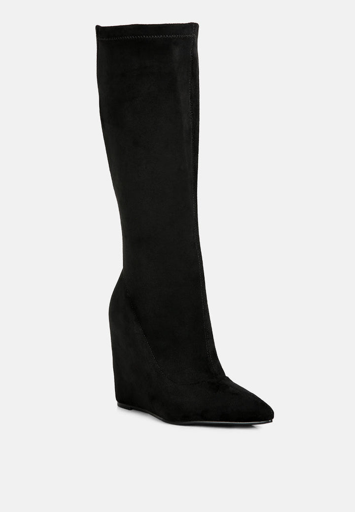 gladol wedge heel calf boots by ruw#color_black