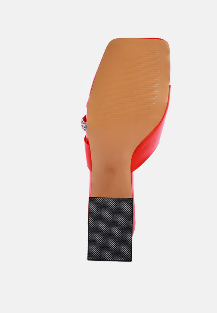 golfy rhinestone embellished strap fantasy heel sandals by ruw#color_red