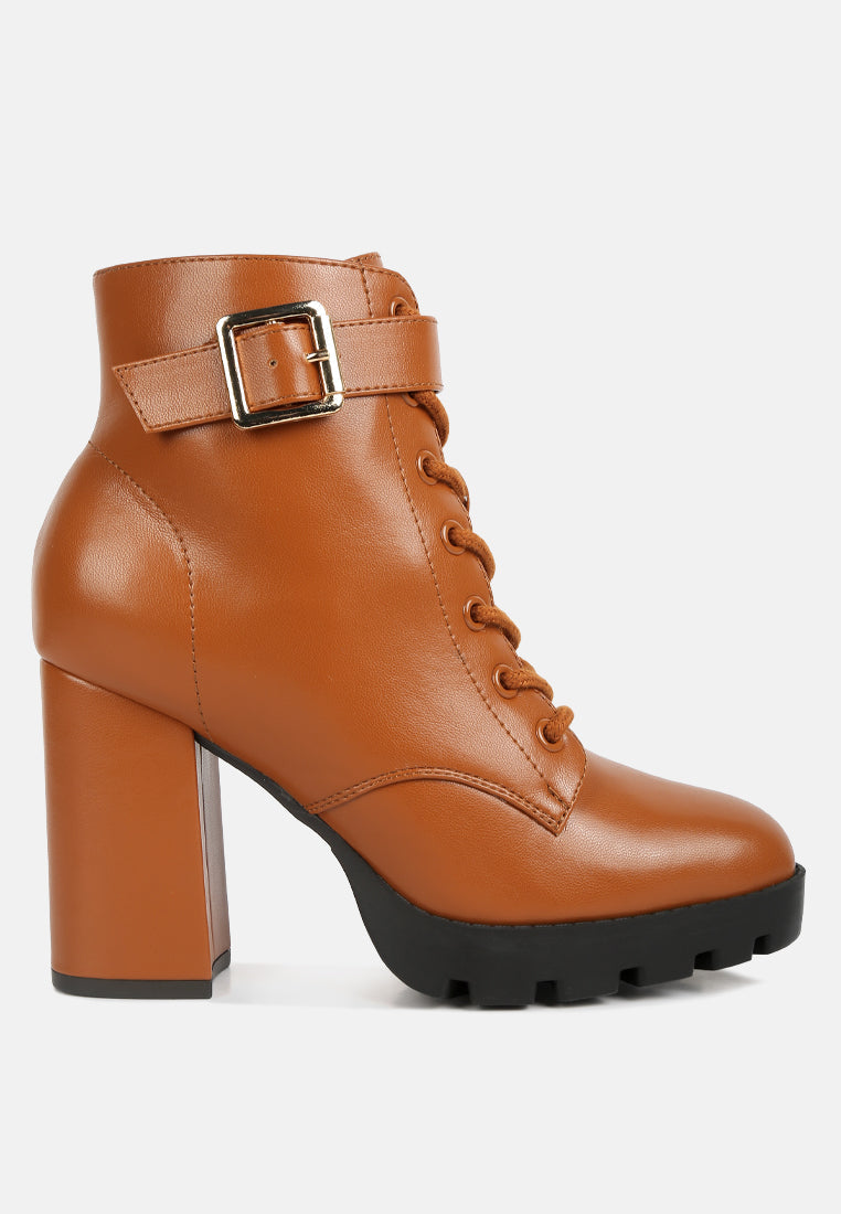 grahams faux leather lace up boots by ruw#color_tan
