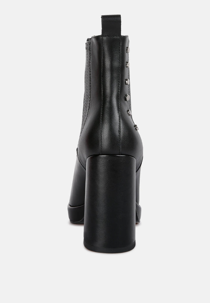 grape vine high heeled leather boot#color_black