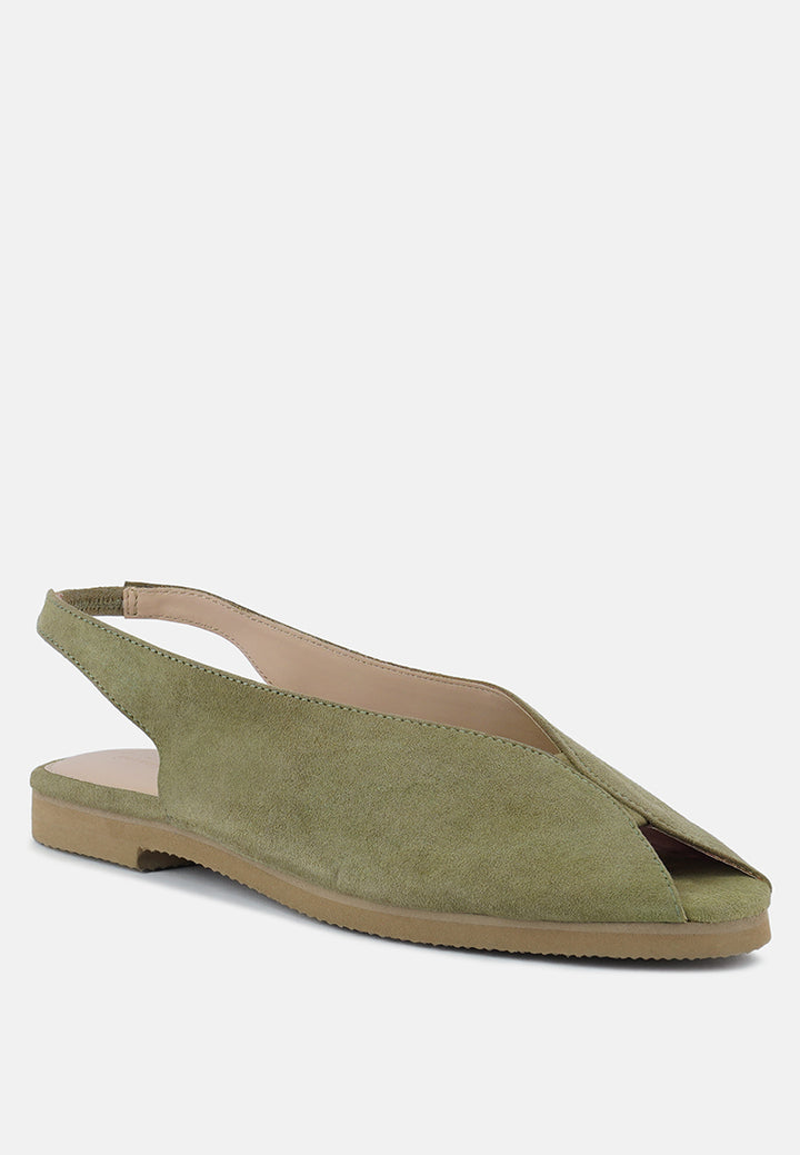 gretchen mustard slingback flat sandals#color_green