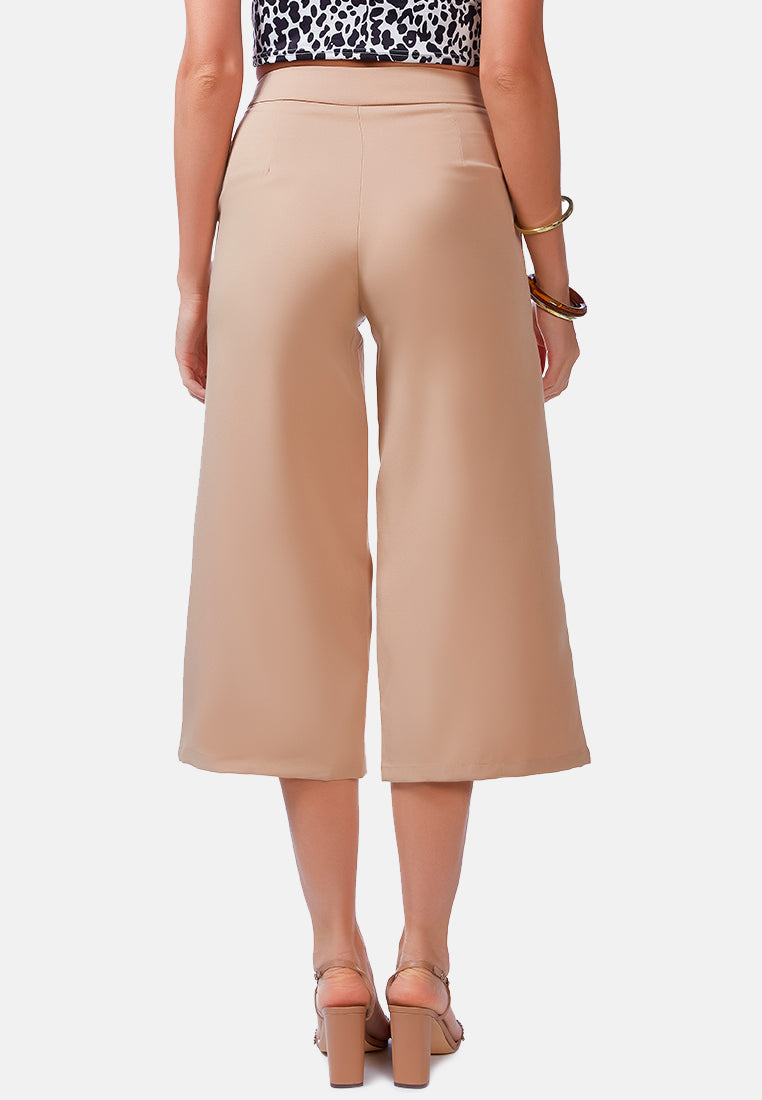 high rise cropped culottes trousers by ruw#color_beige
