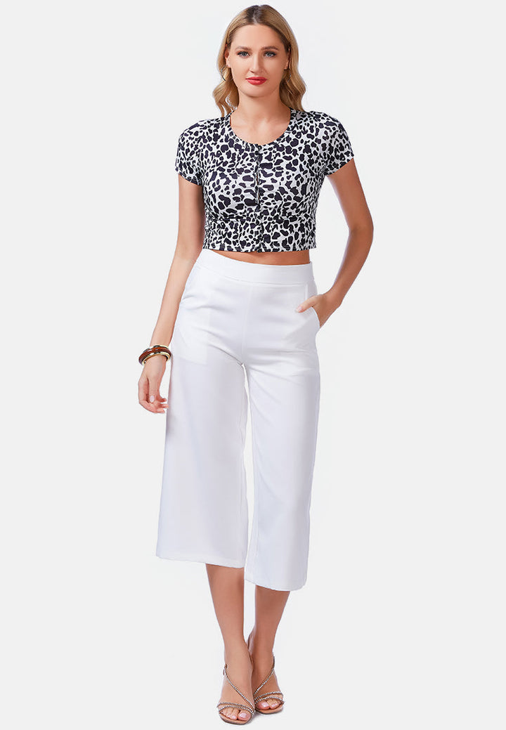 high rise cropped culottes trousers by ruw#color_white