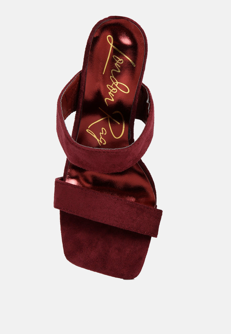 high sass rhinestone embellished sandals by ruw#color_burgundy