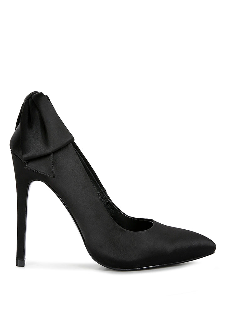 hornet high heeled satin pump sandals#color_black