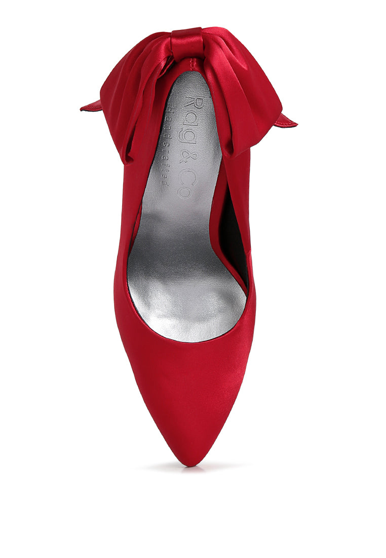hornet high heeled satin pump sandals#color_red