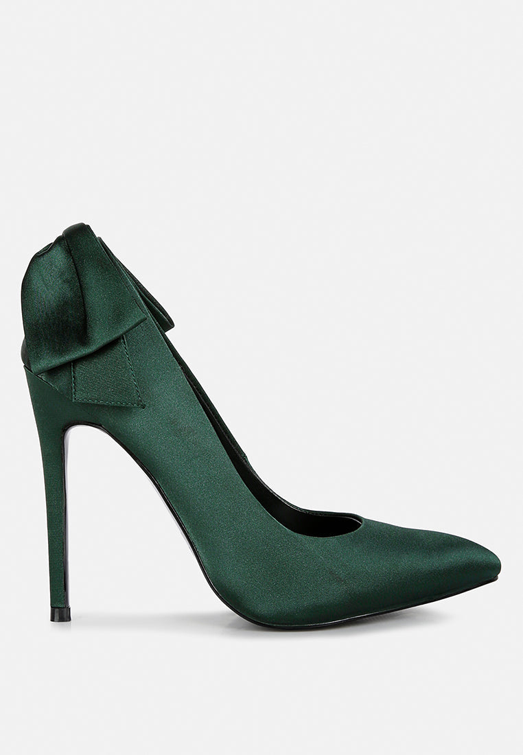 hornet high heeled satin pump sandals by ruw#color_green