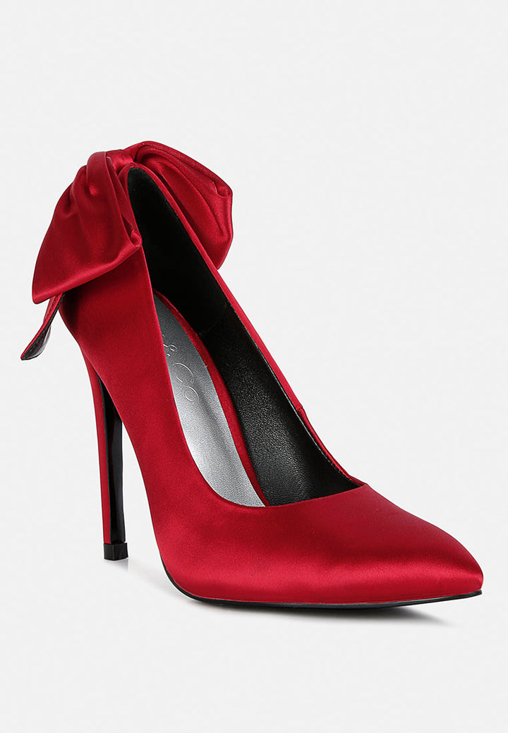 hornet high heeled satin pump sandals by ruw#color_red