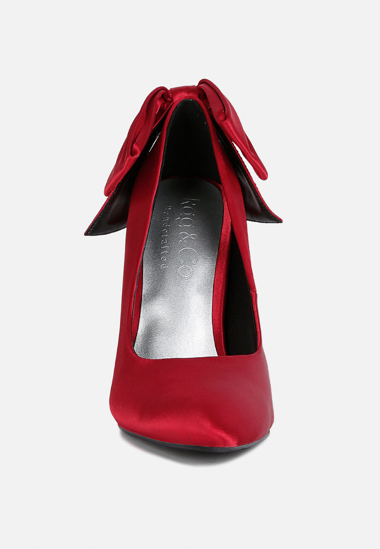 hornet high heeled satin pump sandals#Color_Red