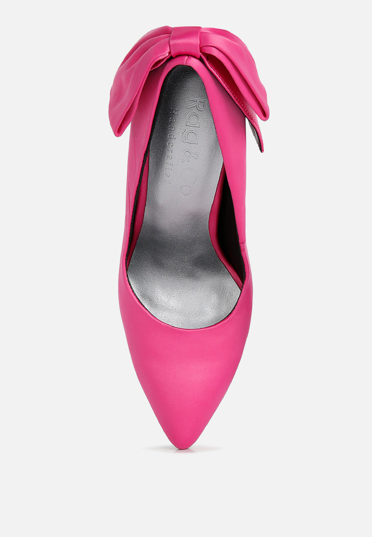 hornet high heeled satin pump sandals by ruw#color_fuchsia