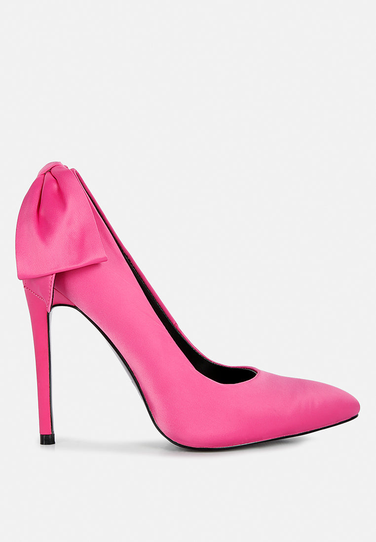 hornet high heeled satin pump sandals#color_fuchsia