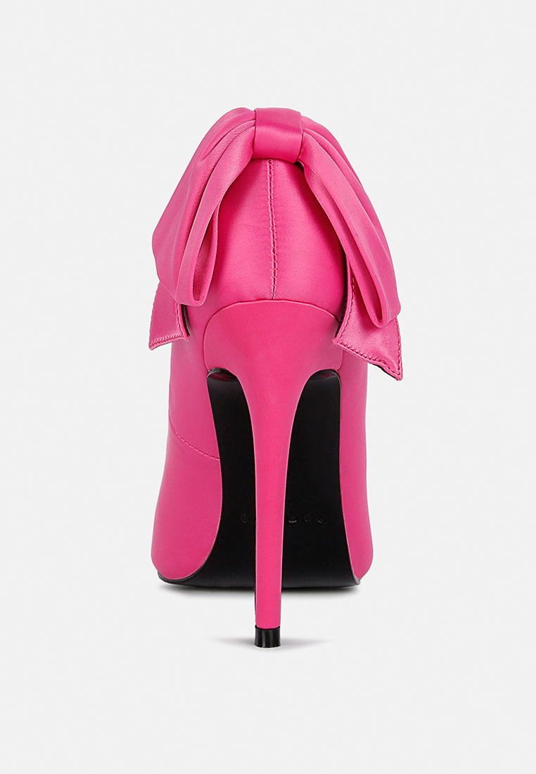 hornet high heeled satin pump sandals by ruw#color_fuchsia