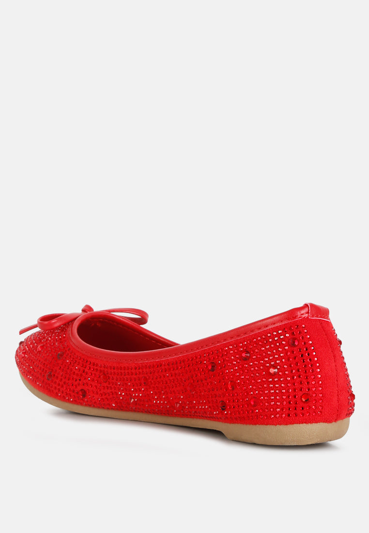 hosana rhinestones and stud embellished ballet flats by ruw#color_red
