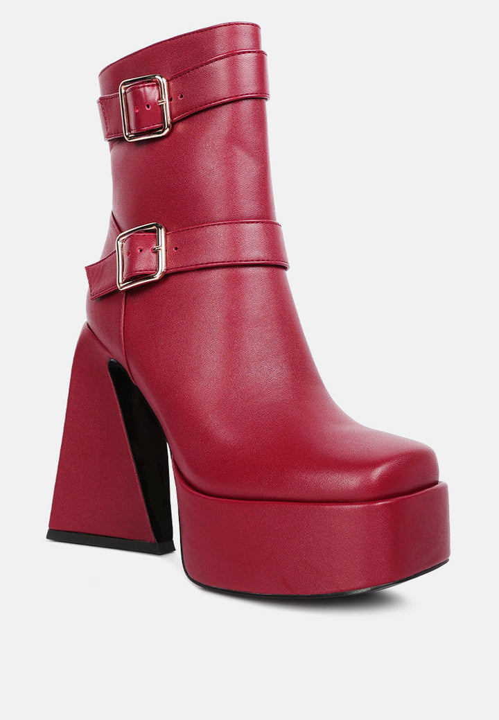 hot cocoa high platform ankle boots by ruw#color_burgundy