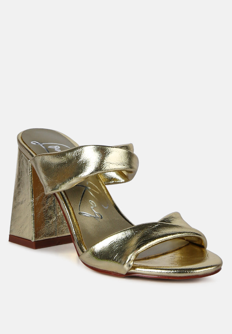 hot mess puffy block heel sandals by ruw#color_gold