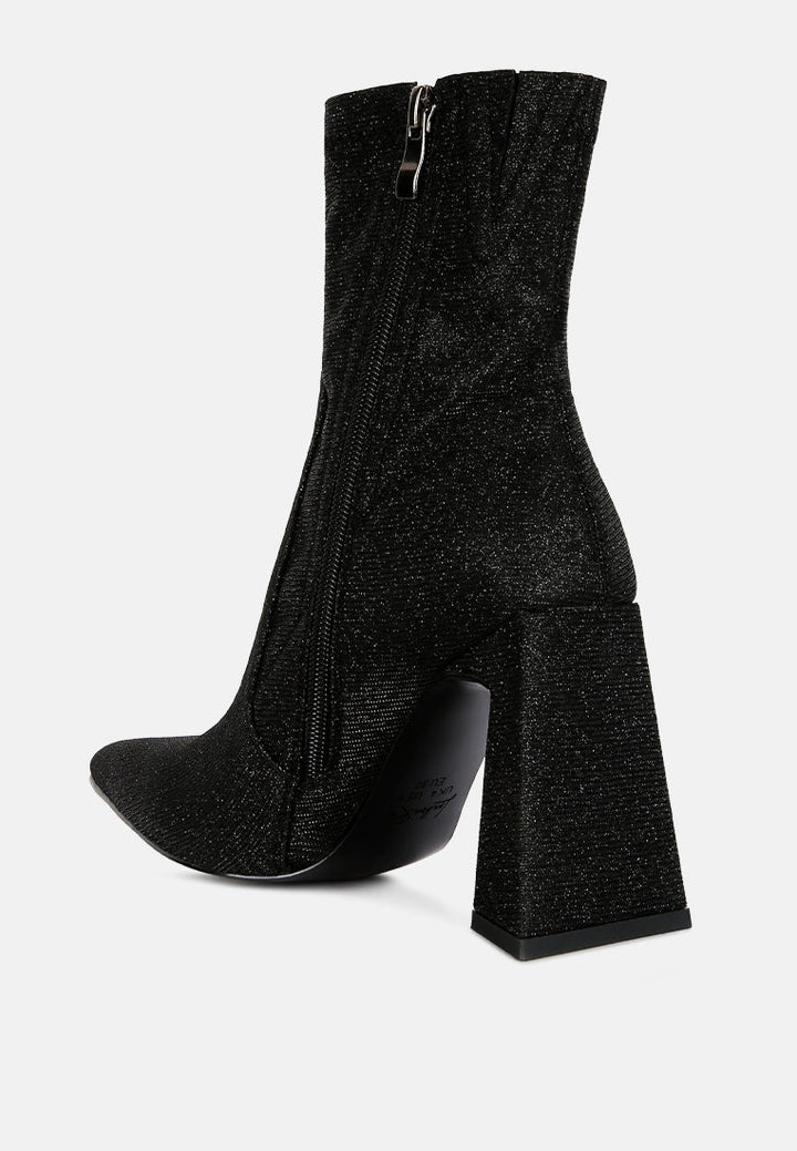 hustlers shimmer block heeled ankle boots by ruw#color_black